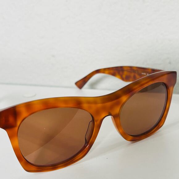 NEW Bottega Veneta Tortoiseshell Square Thick Sunglasses Havana Brown Square Cat - Picture 7 of 16